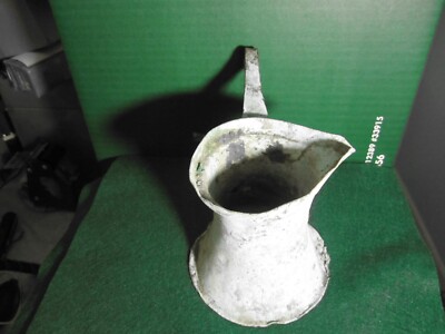 antique copper melting pot for wax some still in it, hand made