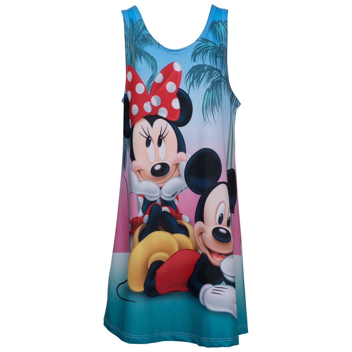 Mickey and Minnie Beach Day Youth Tank Dress Blue