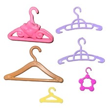 Baby Doll Clothing Hangers Mixed Lot Of 6 Unbranded Multicolor Dollhouse Toys
