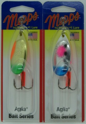 2 - Mepps Aglia Bait Series Spinner - 1/2 oz.- Rainbow Trout & Perch
