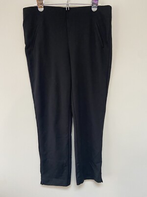 Chico's Fabulously Slimming Womens Black Pull On Ankle Stretch Pants Sz 