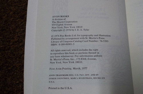 J.E.A. TYLER Handel DER TOLKIEN COMPANION, ERSTER AVONDRUCK, MÄRZ 1977 - Bild 3 von 4