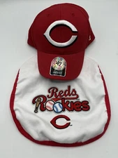 Cincinnati Reds Infant Red Baseball Hat and Reds Rookies Bib NWT