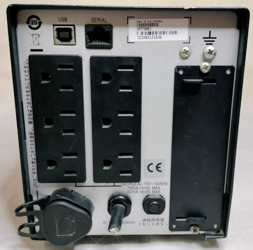 APC Smart-UPS 500 SMT500J Power Back-up Battery AC100V-50/60Hz 
