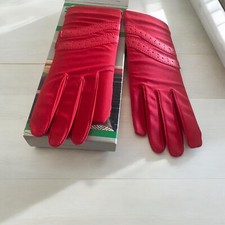 Vintage 1988 Women's L'eggs Sheer Energy UNLINED Driving Gloves Red NEW 140