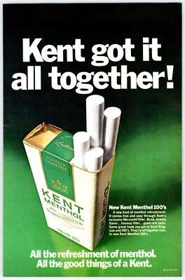 menthol cigarettes brands 1970s uk 1970 KENT MENTHOL CIGARETTES Vintage 1970's 6