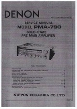 Servizio Manuale di Istruzioni per Denon PMA-790
