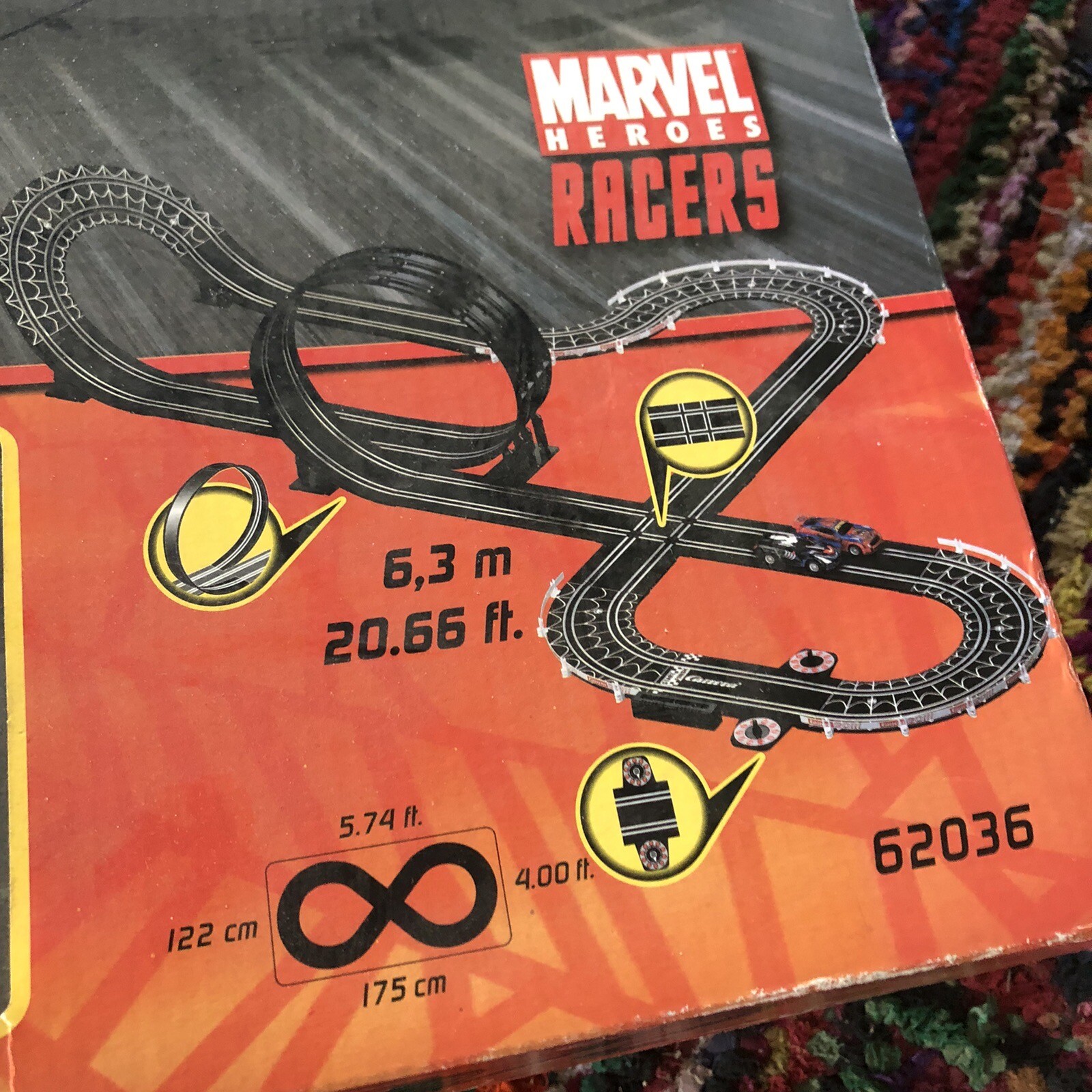 CARRERA GO Slot Car Set Spiderman 62036 6.3m Track eBay