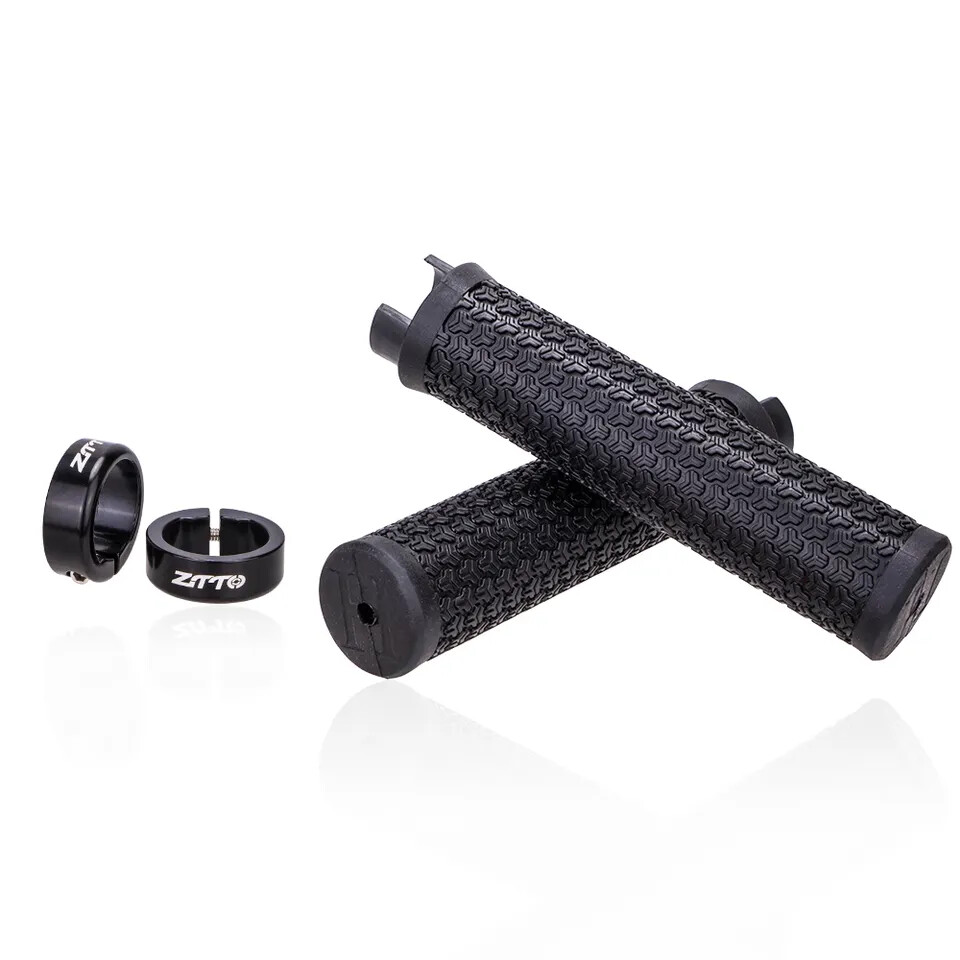 Bicycle Rubber Grips Lock-On Shock-Proof Anti-Slip Bike Road MTB