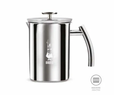 Bialetti Cappuccinatore manueller Milchaufschäumer mit Doppelsieb für Induktion