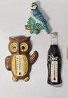 Vintage Refrigerator Magnets Random Mixed Lot Of 3 Coke, Owl, And Blue Bird