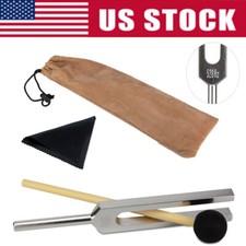 528HZ Tuning Fork Aluminum Medical Chakra Hammer Ball Diagnostic Mallet Set USA