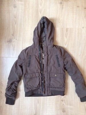 OKAIDI Jacke Kinder Winterjacke Baumwolle, braun dunkelbraun 150 cm 