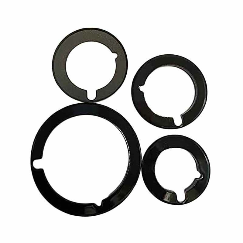 FITTING FOSTER 4 ANELLI BORCHIA FLANGIA PER CUCINA A GAS SMALTATI NERO LUCIDO