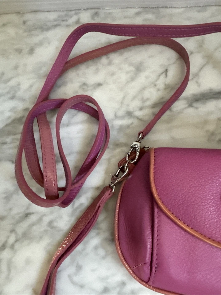 Cartera Bandolera Brighton Cuero Rosa Bolso sin asas Cartera / Bandolera / Muñequera Flor Foto 4 de 4