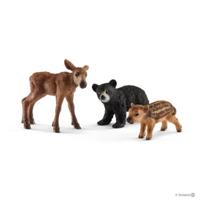 SCHLEICH 41457 First Forest Animal Babies Playset Bear Cub Elk