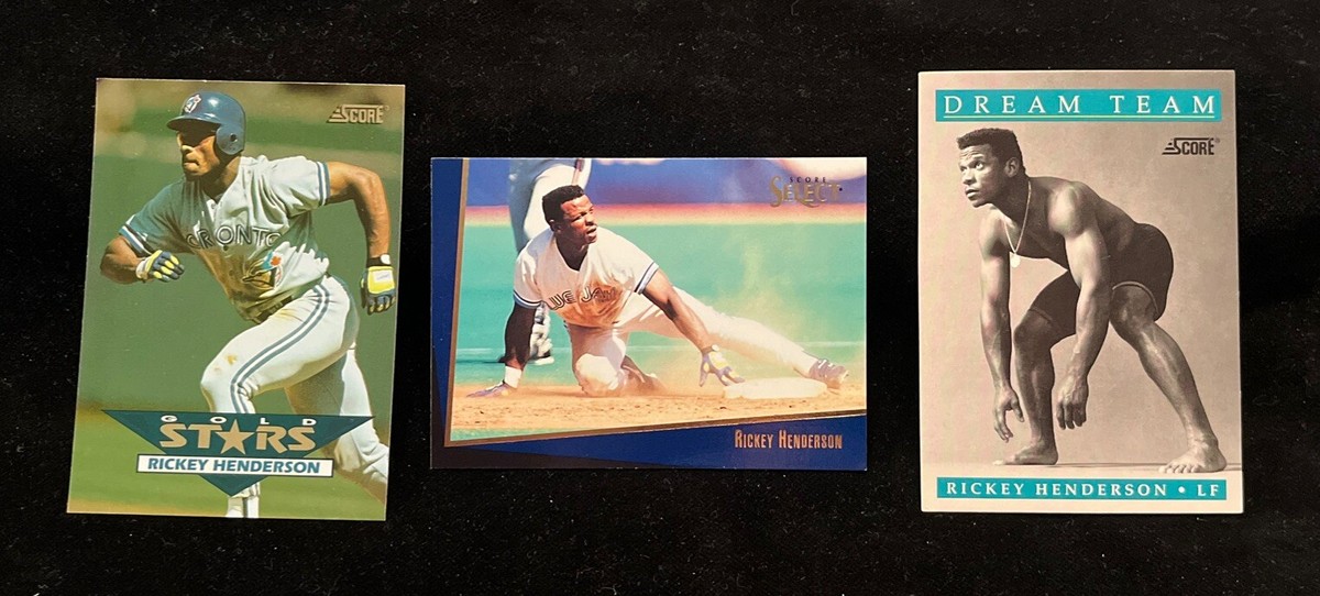Ricky Henderson 1994 Score Gold Stars 34, 1993 Select 1-t, 1991