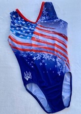 Aly Raisman GK ELITE Gymnastics Leotard FREEDOM Patriotic USA Flag TANK Leo AS
