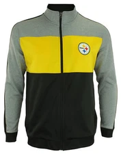 OuterStuff NFL Youth Performance Full Zip Stripe Jacket , Pittsburgh Steelers