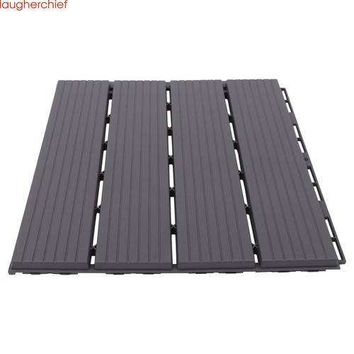 Plastic Composite Patio Deck Tiles 12 x12 Interlocking Decking Tiles - Picture 6 of 12