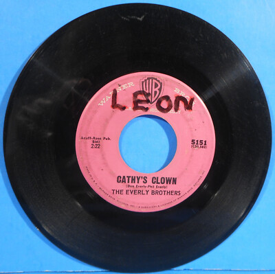 THE EVERLY BROTHERS CATHY'S CLOWN ~ ALWAYS IT'S YOU 7'' 1960 NICE CONDITION VG!!A