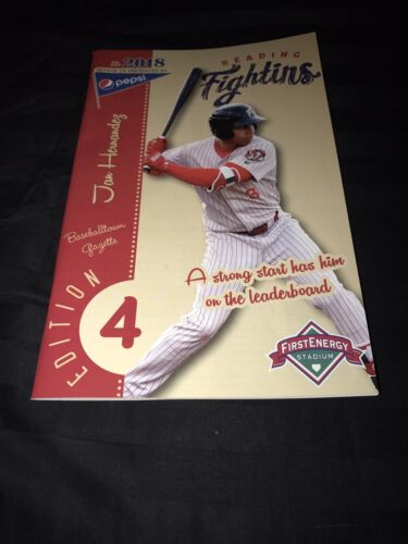 2018 Reading Fightin Phils Official Program Issue 4 Jan Hernandez Phillies - Picture 1 of 1