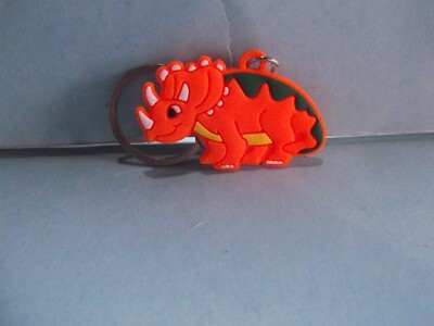 Unique Collectible Key Chain 2''in Rubbery Triceratops