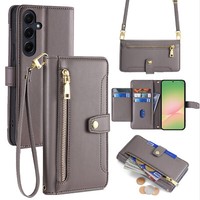 Handykette FüR Galaxy A36 / A56 Band HandyhüLle KartenfäCher Pu Leder Grau
