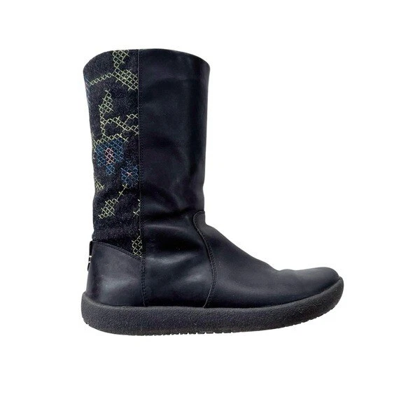 Camper Twins Wool and Leather Boot Black and Gray Size 37 US 7 - Image 3 of 4