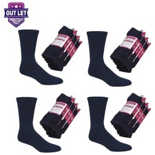 60 Pairs Wholesale Women's Circulatory Cushion Cotton Crew Socks Navy size 9-11