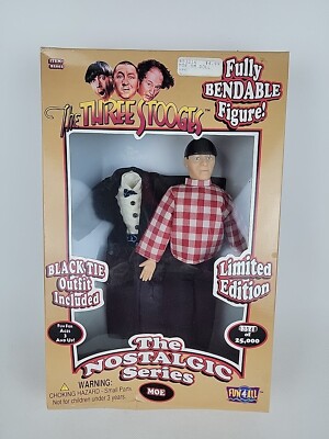 The Three Stooges Moe Bendable Figure Nostalgic Series Limited Edition