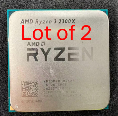Lot of 2 AMD Ryzen 3 2300X Desktop Processor 3.5GHz, Socket AM4 Tested