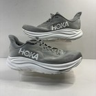 Hoka Clifton 10 Men's Running Shoes Grey Wide Lightweight Breathable Size UK 11.
