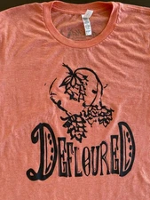 T-Shirt Witch's Hat Brewing Co. DEFLOURED, Large L | IPA Craft Beer Bar Pub | MI