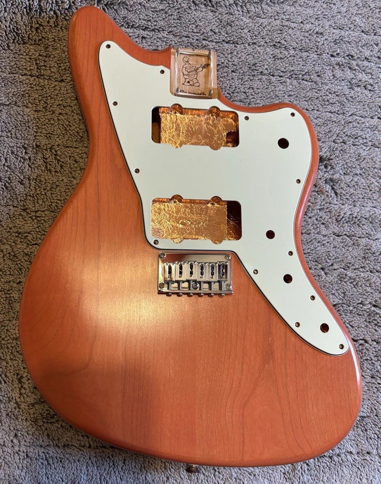 Cuerpo de guitarra Warmoth Jazzmaster - rojo fiesta descolorido - herrajes incluidos - ¡Como nuevo! Foto 2 de 4