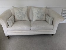 Laura Ashley Gloucester Large 2-Seater Sofa and Elliot Lift-Top Footstool Ashino