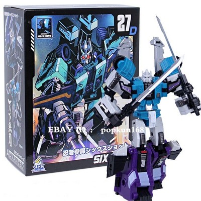 New Sixshot G1 MFT MF-27D The Headmasters Blue Action Figure 5.5'' Toys In Stock