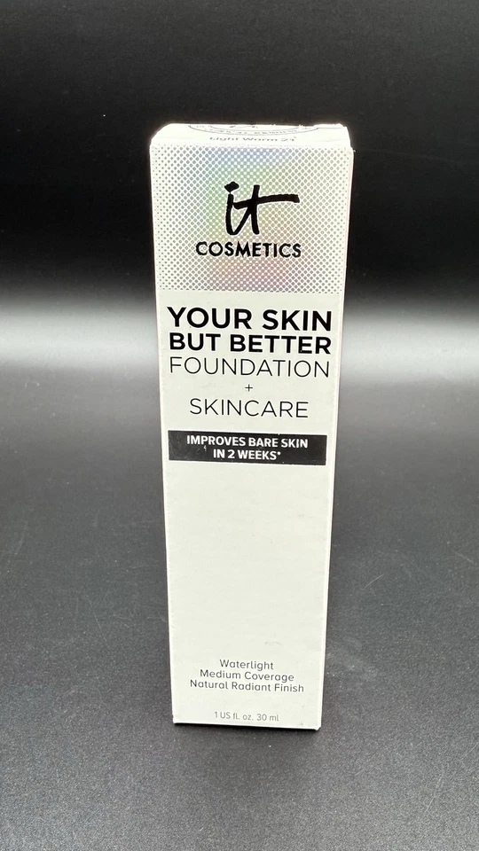 IT Cosmetics Your Skin But Better Foundation + Skincare 1 oz Light Warm 21 NIB - Image 2 of 3