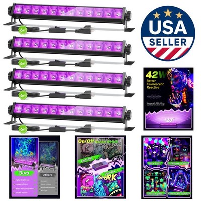 Glow in the Dark LED Black Light - 42W with Safe Wavelength for Vibrant Effects