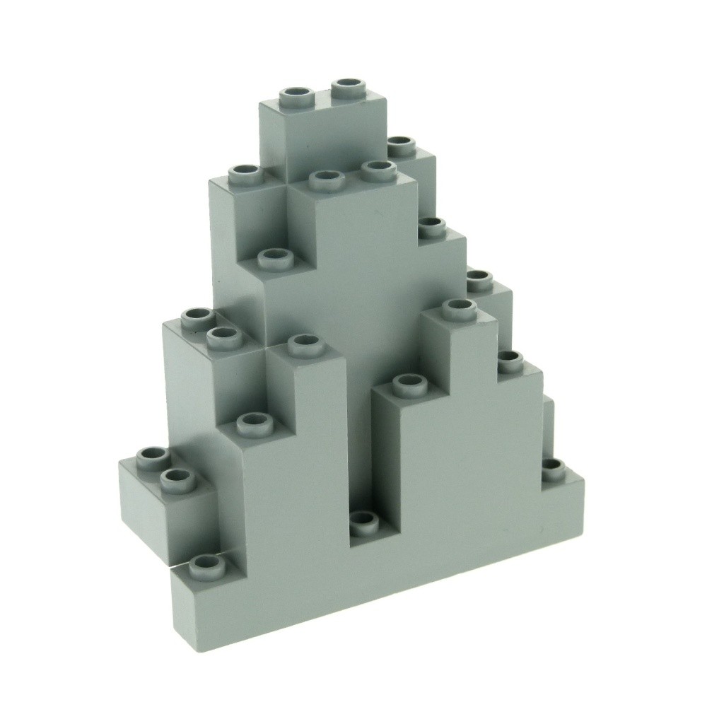 1x Lego Rock Panels 3x8x7 Light Gray Triangular Mountain Stone Wall Castle 6083