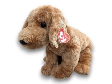 NWT Vintage 2002 Ty Classic CODY Brown Puppy Dog Plush Red Collar 12''