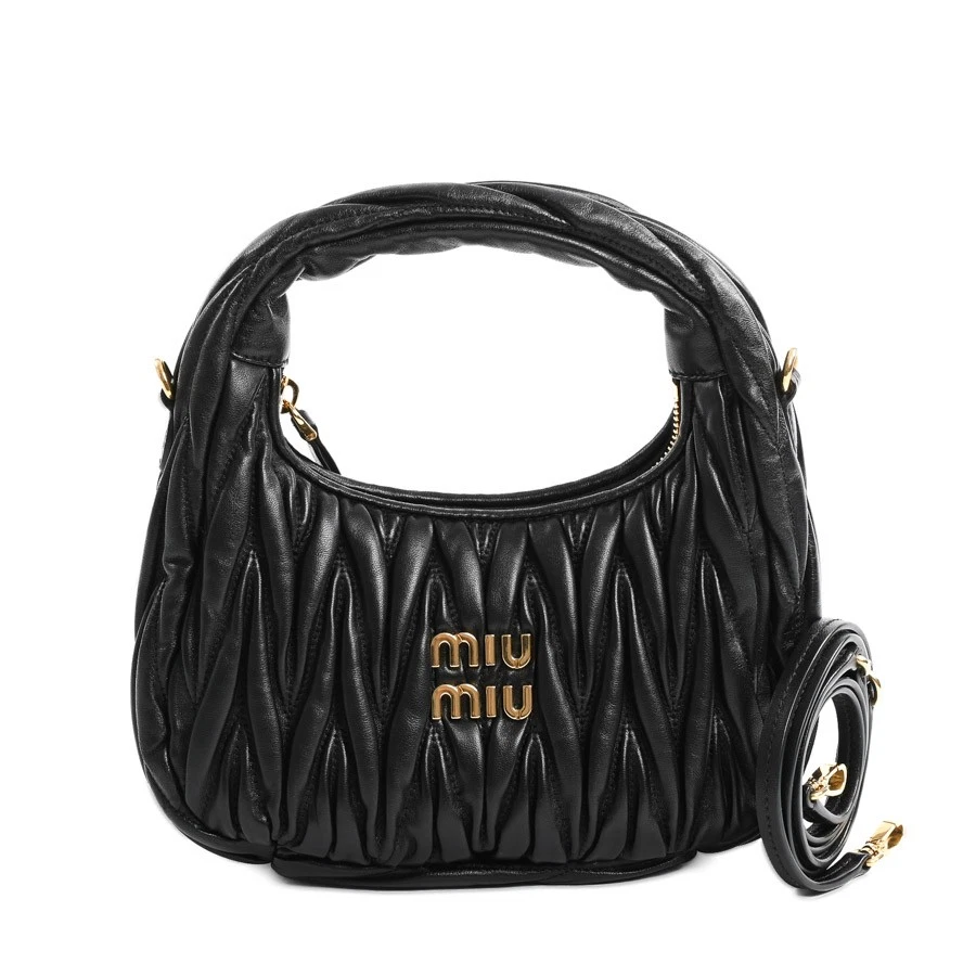 バッグ miu miu archive hobo oneshoulder bag y2k Y2K 00s archive miu miu leather one shoulder bag Beige Gold