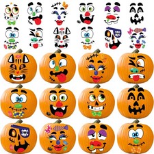 36 Pcs Halloween Pumpkin Decorating Stickers, Halloween Party Favor, Kids Art