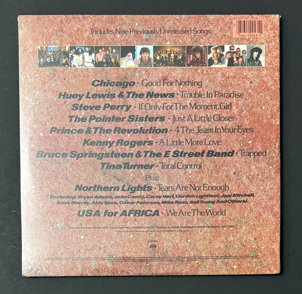 WE ARE THE WORLD Original Vinyl Record Album SEALED Columbia Records W/ Hype NEW - Image 2 of 2