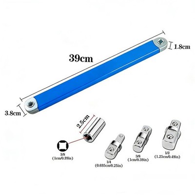 Ratschenverlängerung Offset Schlüssel Set - 1/4'' 3/8'' 1/2'' Adapter Kettenantrieb