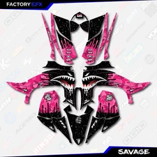 Red Savage Camo Racing Graphics kit fits 14-25 Yamaha YFZ450R YFZ 450R