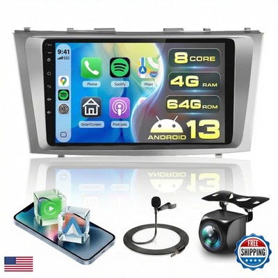 Podofo 8 CORE 4G+64G Car Radio for Toyota Camry 2006-2011, 9 Inch Touch Screen