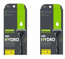 Schick Hydro Ultra Sensitive Razor with 4 Blade Cartridges Set ( 2 Pack )