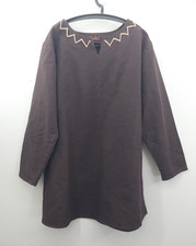 Windlass Tunic Shirt Viking Dress Wool Brown Renaissance Medieval Cosplay L/XL