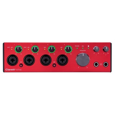 Focusrite Clarett+ 4Pre 18-In / 8-Out USB Audio Recording Interface